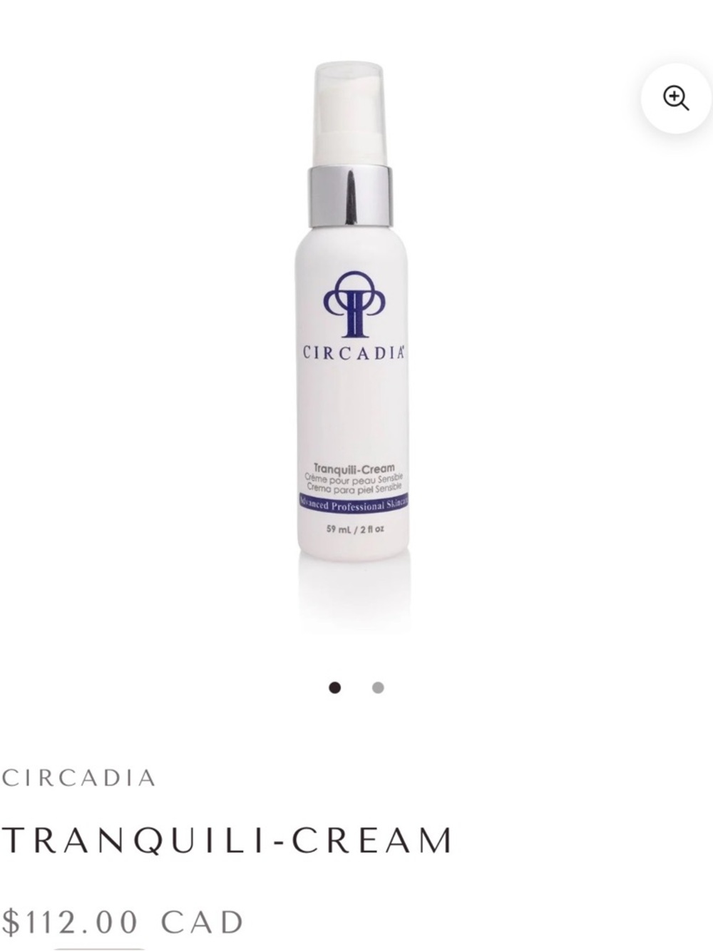 Circadia Tranquili-Cream Moisturizer - White